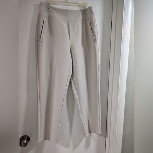 Athleta Cream Zip Pocket Pants